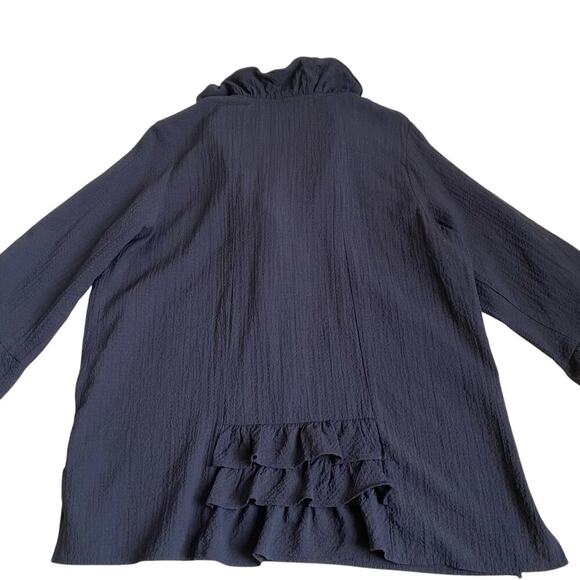 Soft Surroundings Constance Wire Collar Crinkled Blouse - Picture 11 of 16